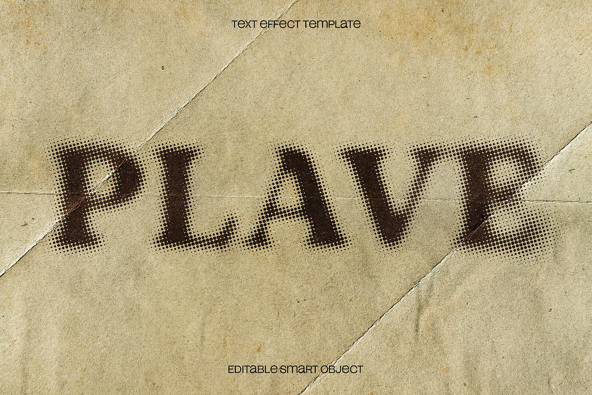 Vintage Halftone Text Effect, a Layer Style Add-On by dokudokunomi (Photo 1 of 4)