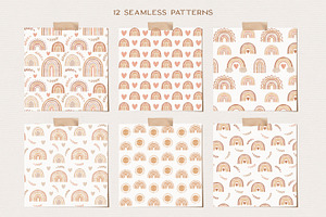 Boho Rainbows Patterns Collection