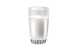 Glass of milk. Protein rich dairy, a Food Illustration by the8monkey