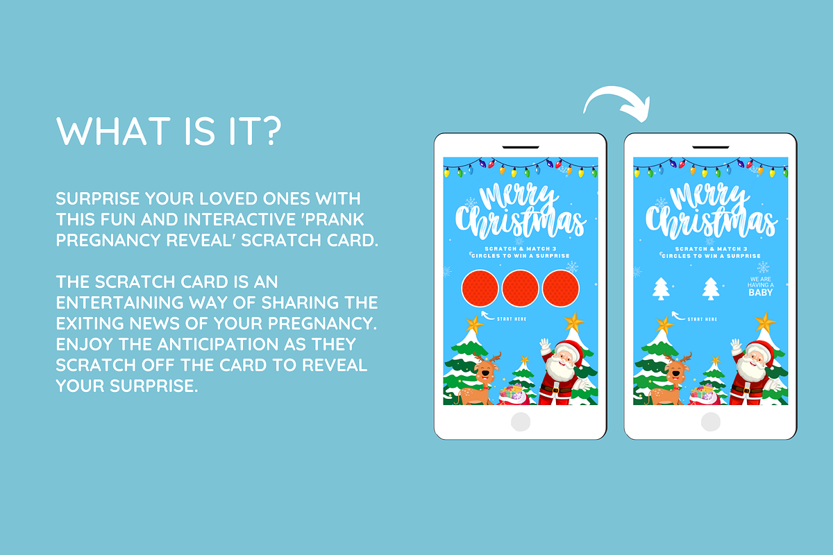 Christmas Pregnancy Reveal Scratch, a Presentation Template by SunshineStudioBoutique (Photo 4 of 8)