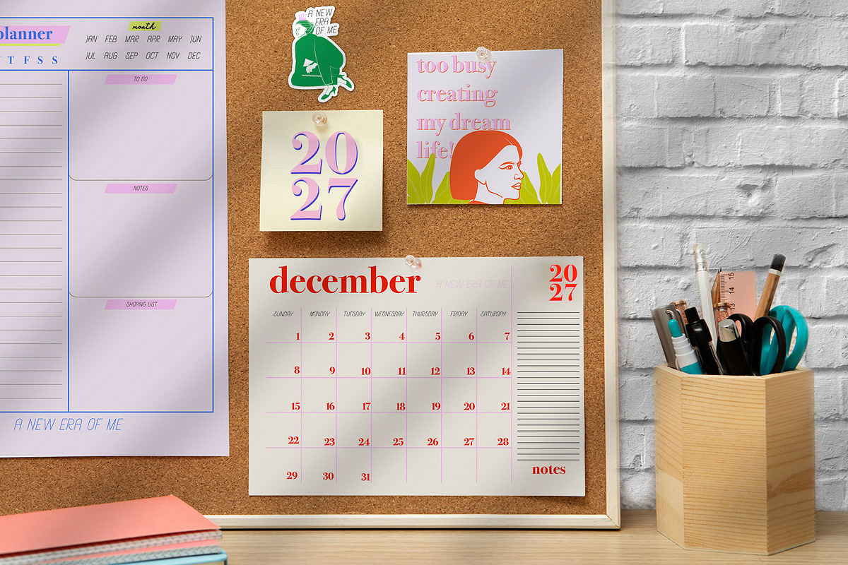 2027 NEW ERA Calendar & Planners, an Object Graphic by Mio Buono (Photo 7 of 16)
