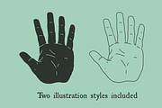 Hand Illustrated Hands and Fists, an Illustration by GhostlyPixels (Thumbnail 2 of 4)