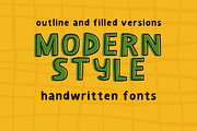 playful outline handdrawn font kit, a Handwritten Font by Ashiya Pixel (Thumbnail 14 of 20)