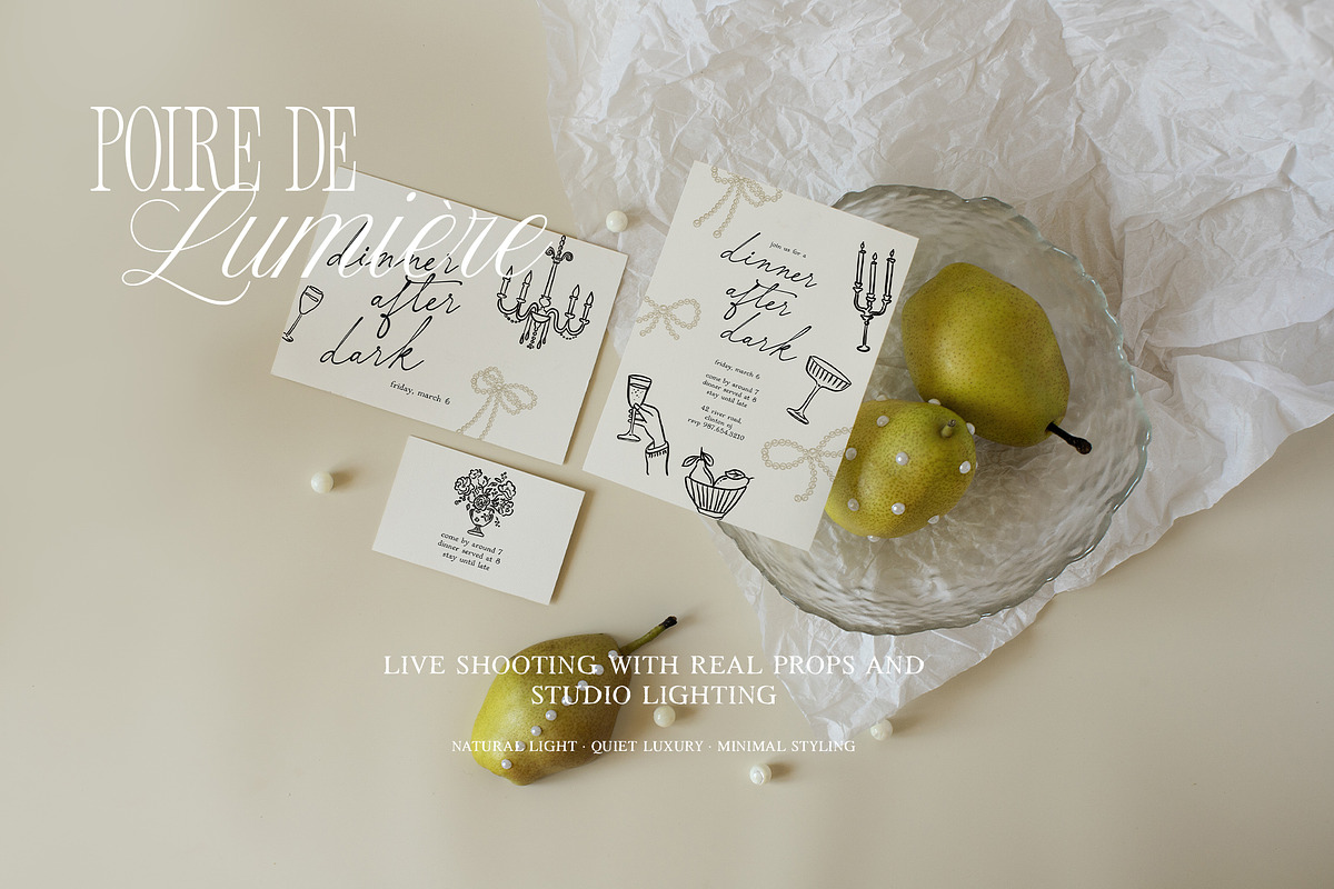 Poire de Lumière Stationery Mockups, a Product Mockup by Muse Mockups (Photo 3 of 16)