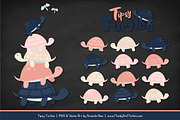 Navy & Blush Turtle Stack Clipart, an Illustration by Amanda Ilkov (Thumbnail 2 of 4)