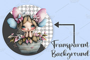 Whimsical Spring Fairy Clipart PNG, an Illustration by Canvas Craft (Thumbnail 2 of 7)