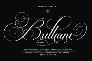 Brilliani Script Pro, a Script Font by Has_rizal