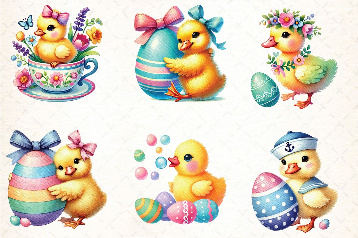 Vintage Easter Duck Sublimation PNG, an Illustration by DreamCafeArt (Photo 3 of 5)