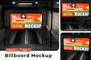 Subway Billboard Mockup