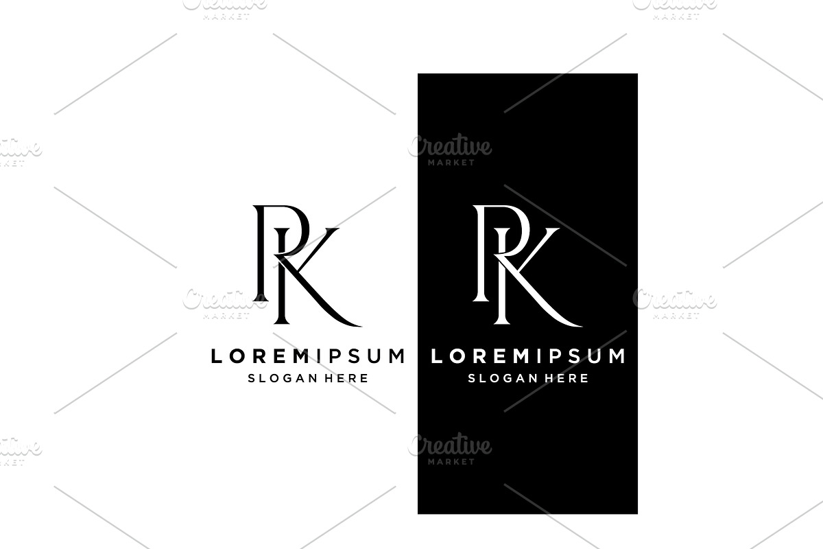 RK geomteri letter initials logo des, a Branding & Logo Template by LOGOCREATIVE