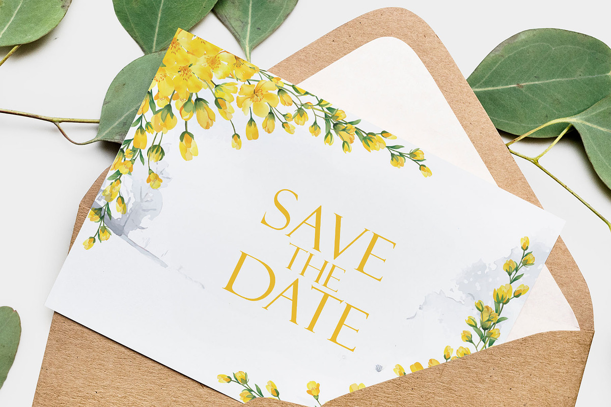 Watercolor Yellow Wildflowers Vector, a Pattern Graphic by Deckar_art (Photo 4 of 4)