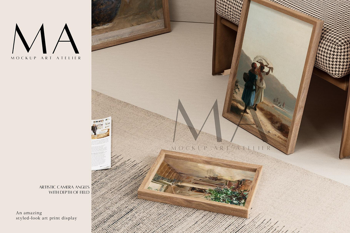 24 Vintage Frame Mockup Bundle, a Household Mockup by Mockup Art Atelier (Photo 25 of 28)