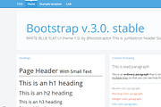 Bootstrap 3.0. RC2 theme white-blue, a Bootstrap Template by Bootstraptor (Thumbnail 1 of 5)