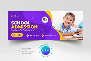 Kids Education Banner Canva Template