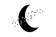 Flying Birds Moon SVG Bundle, an Illustration by yasushie (Thumbnail 18 of 31)