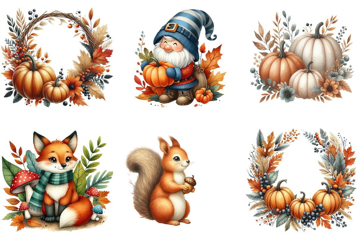 Fall Autumn Sublimation Clipart, an Illustration by DreamArtGraphic (Photo 3 of 5)