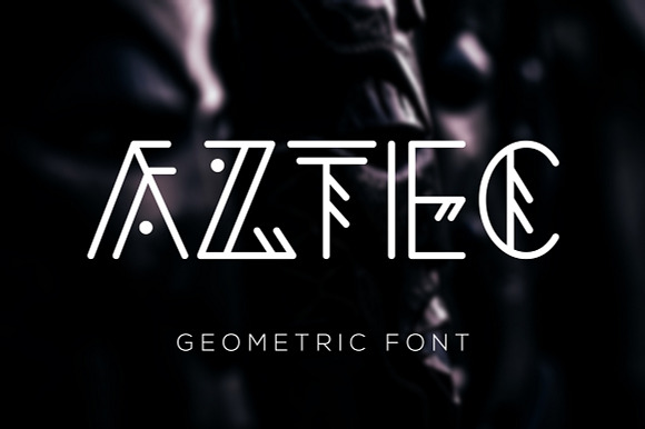 Aztec Geometric Font preview 8