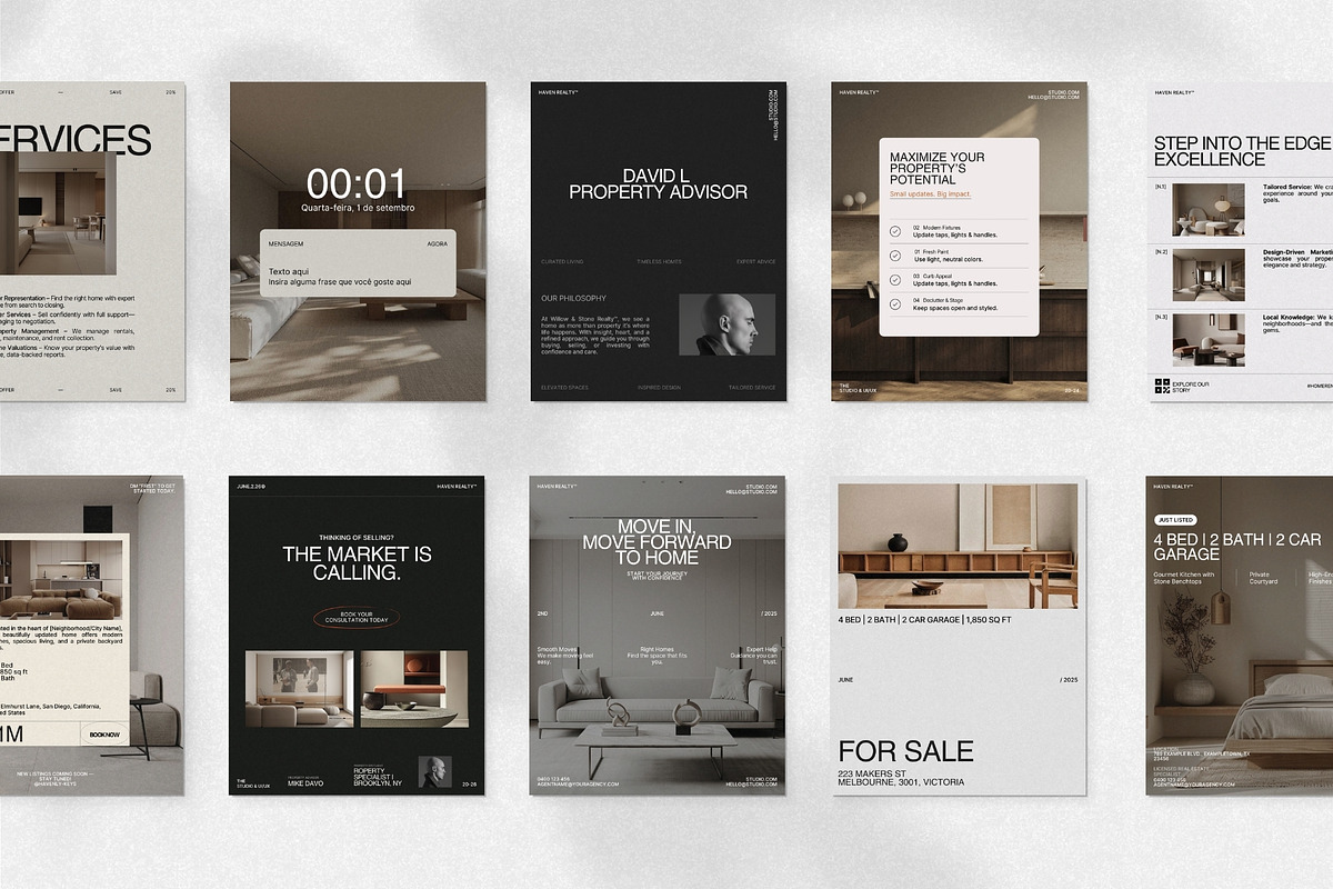 Real Estate Social Media Post Kit, a Social Media Template by Prapti Design (Photo 3 of 10)