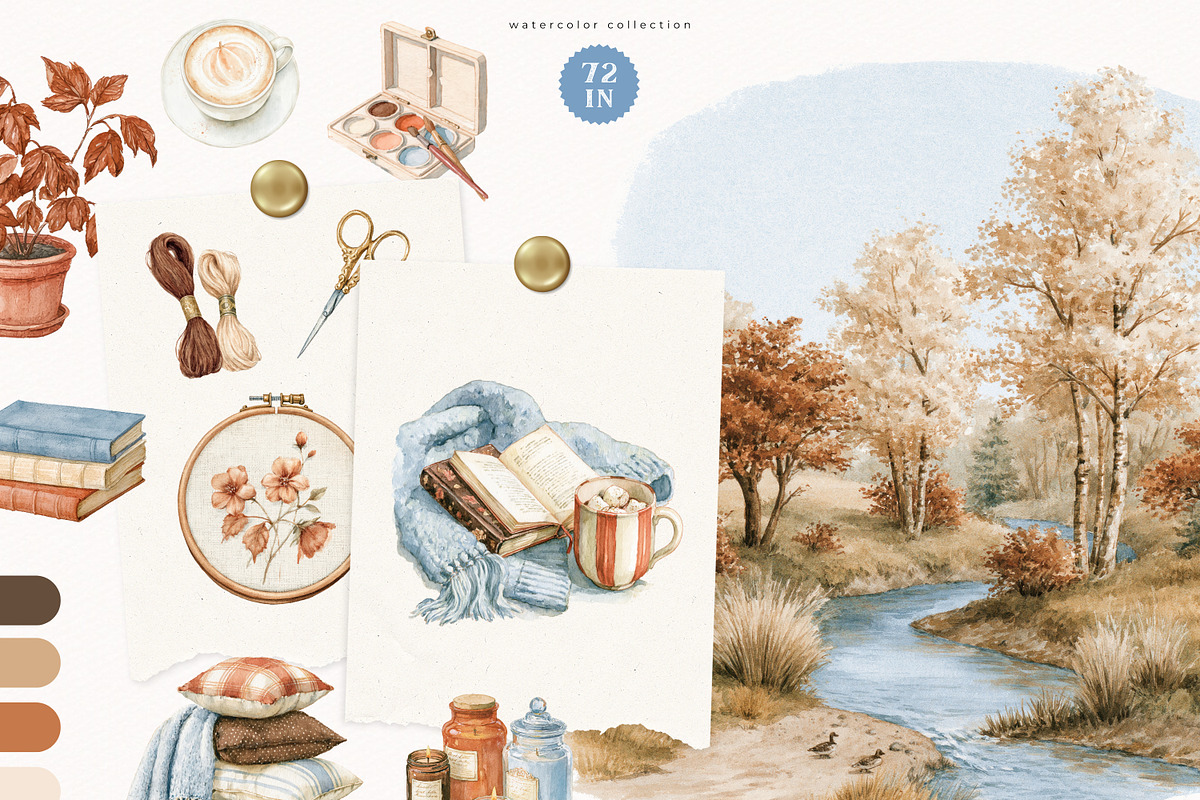Creative Time Collection, a Seasonal Illustration by PeDe Designs (Photo 2 of 17)