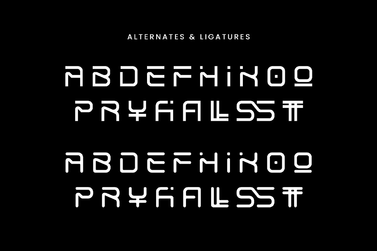 Quantine - Futuristic Font, a Script Font by AQR Studio (Photo 8 of 8)