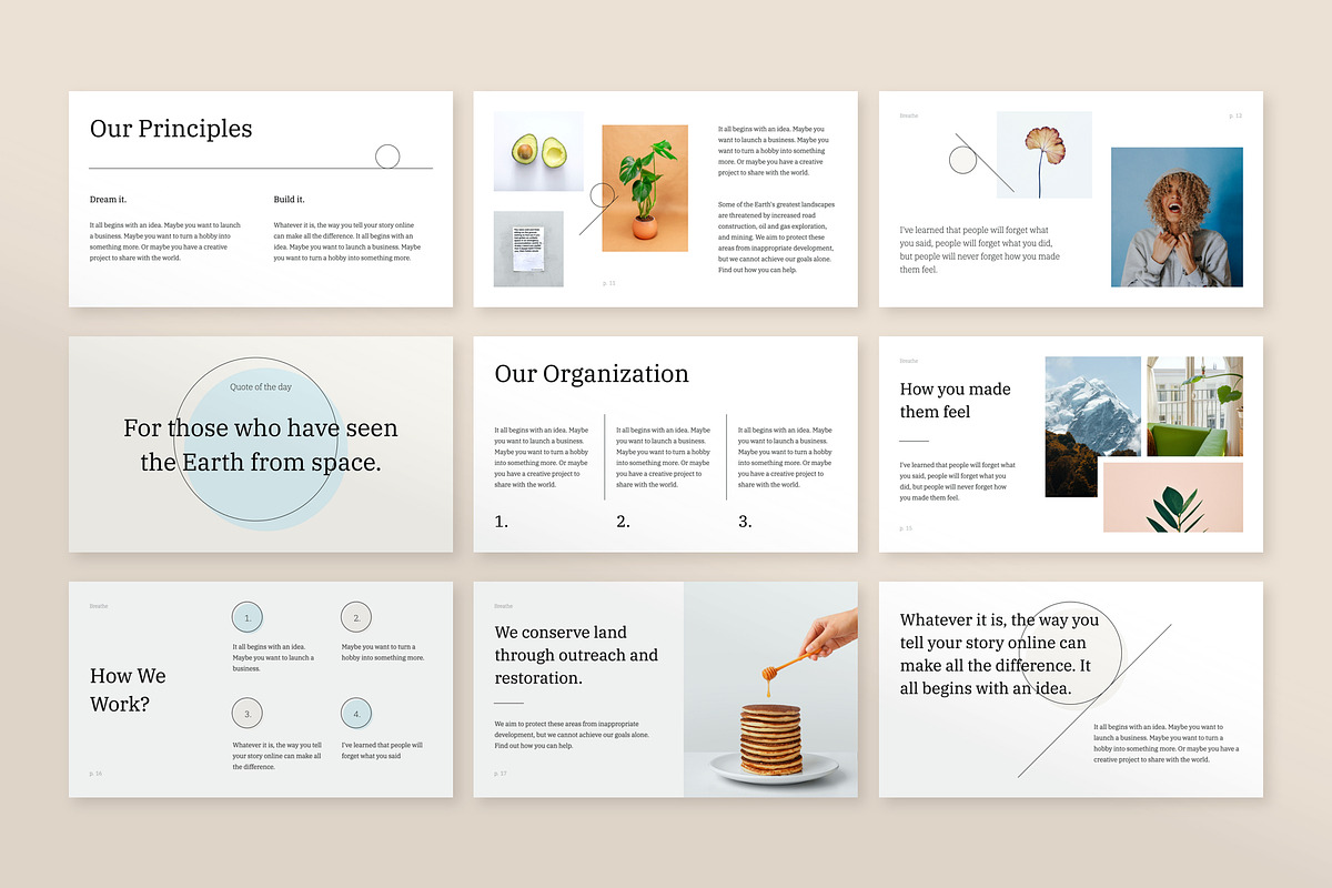 Breathe Creative PowerPoint Template, a Presentation Template by Vladislav Muslakov (Photo 8 of 13)