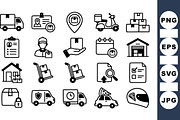 Delivery and Shipping Icon Bundle fo, an Illustration by designvectx (Thumbnail 1 of 3)