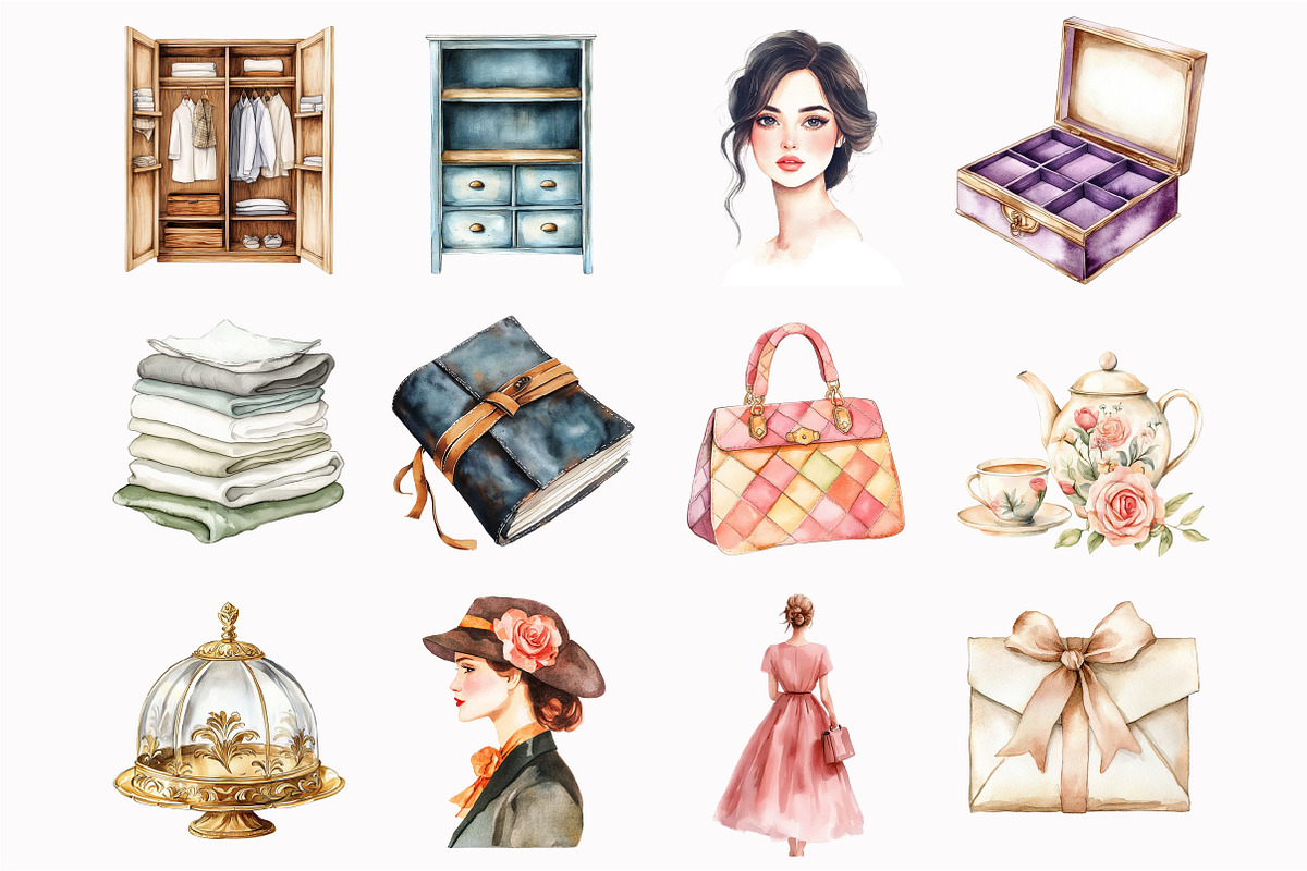 Watercolor Orient Express Clipart, an Illustration by Design Market (Photo 4 of 5)