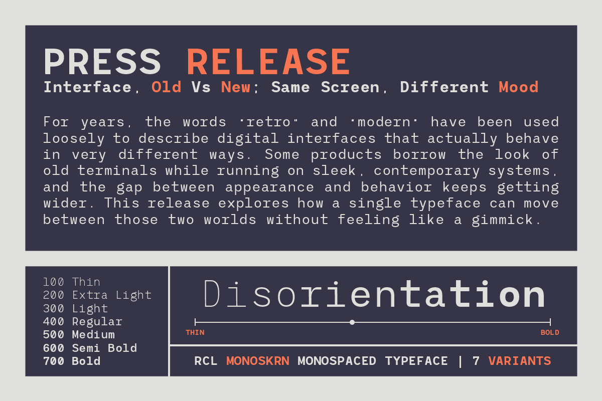 RCL Monoskrn – A Modern Monospaced, a Sans Serif Font by roomspace creative lab (Photo 9 of 15)