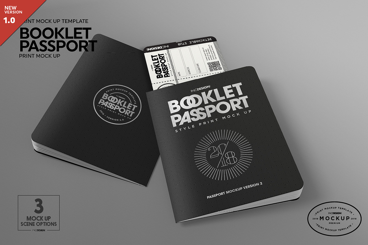 Booklet Passport Print MockUp, a Print Template by INCDesign (Photo 10 of 10)