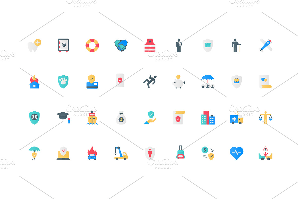 Insurance and risk coverage in, an Object Illustration by Lemberg Vector