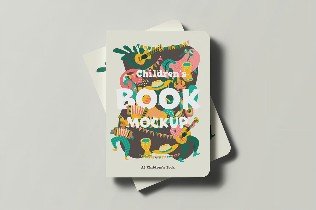 A5 Childrens Book Mock-up, a Product Mockup by zippypixelstudio (Photo 5 of 10)