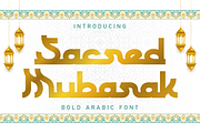 Sacred Mubarak - Bold Arabic Font, a Script Font by PutraCetol Studio (Thumbnail 1 of 5)