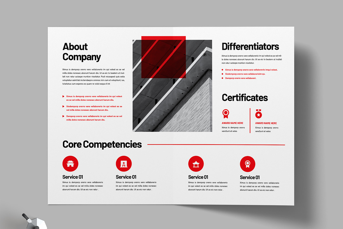 Capability Statement Layout, a Stationery Template by ContestDesign (Photo 2 of 2)