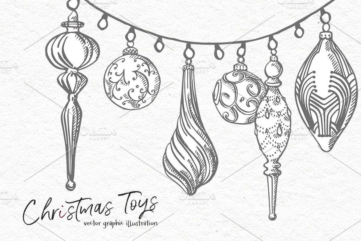 Xmas set graphic illustrations, a Decorative Illustration by Ann Astro (Photo 15 of 24)