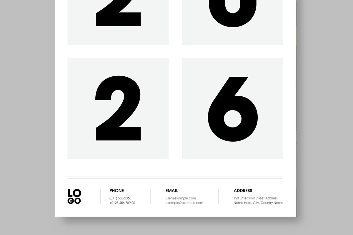 Minimal 2026 Calendar Template preview 3