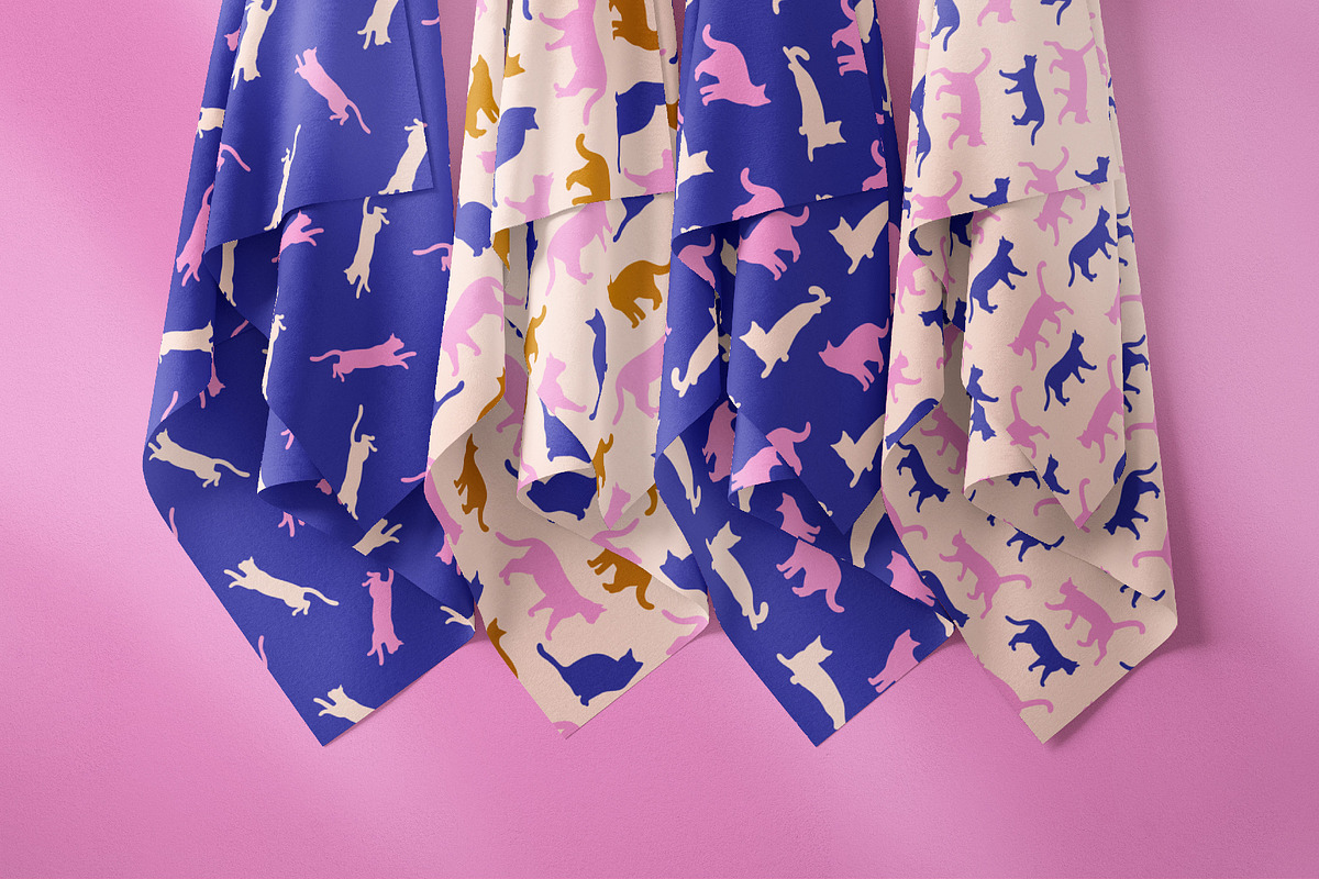 Flat Cat Modern Patterns, a Pattern Graphic by Tiger and Flower (Photo 16 of 21)