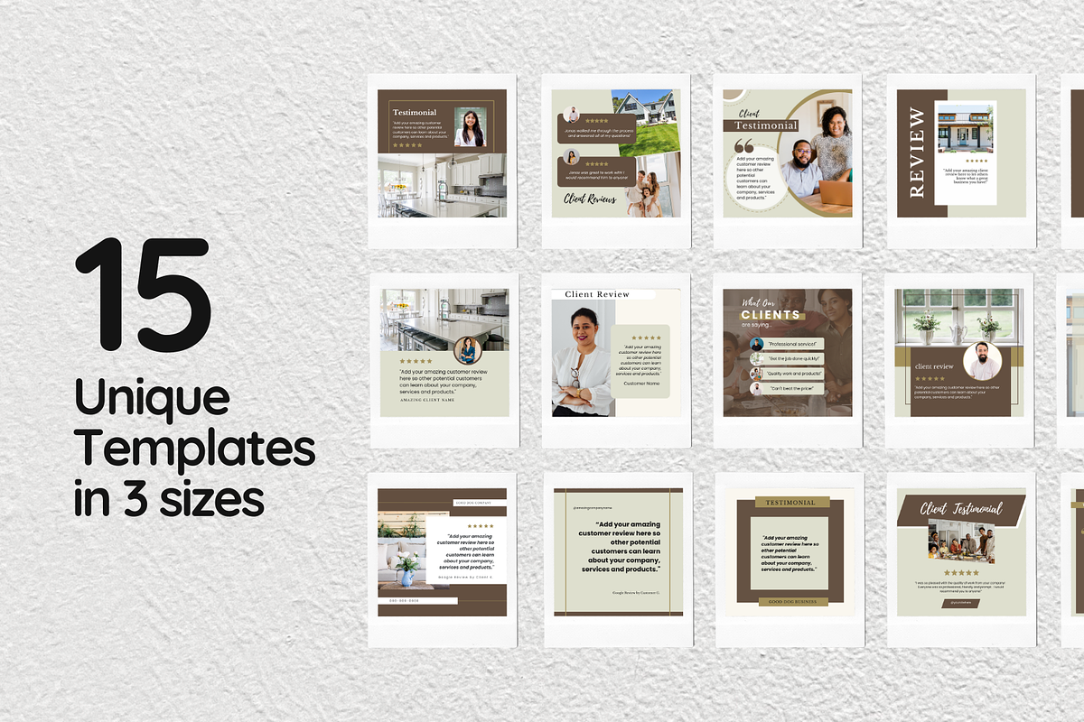 Instagram Reviews Templates, a Social Media Template by gooddogcreativeco (Photo 2 of 9)