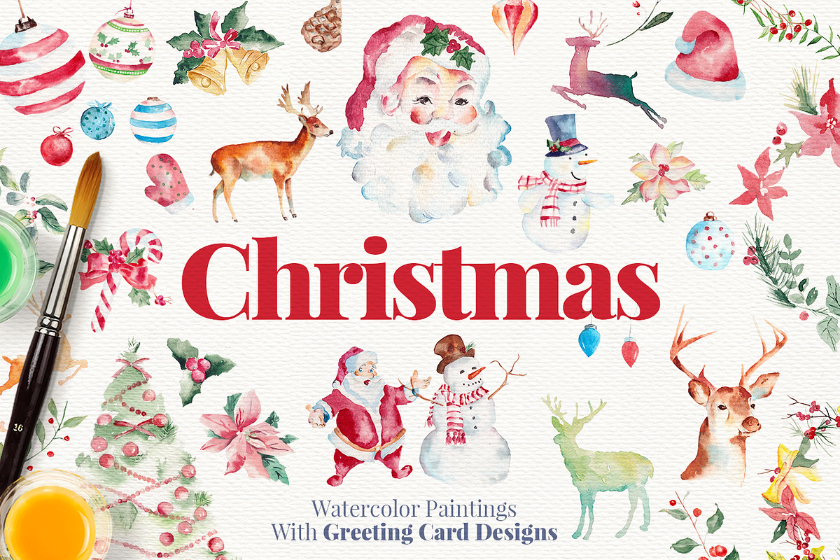 Christmas Paintings + Bonus, an Illustration by emine (Photo 1 of 6)