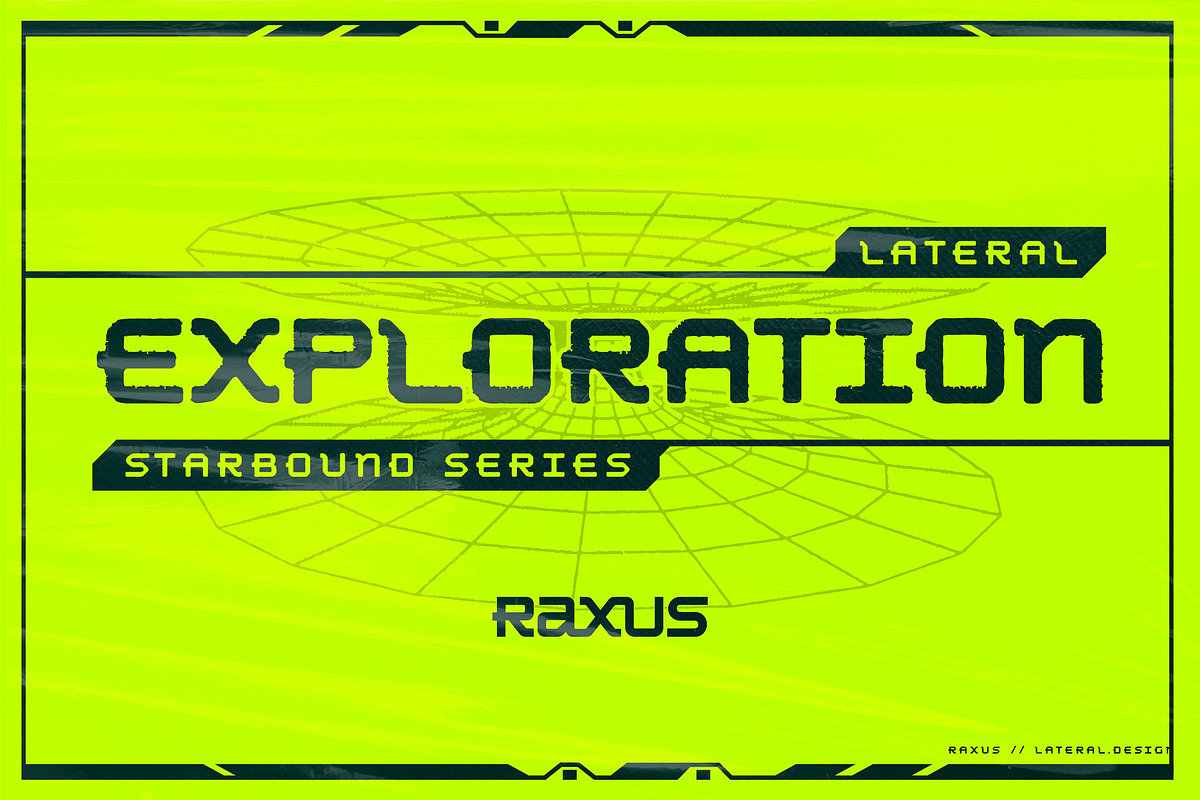Raxus - Futuristic Font, a Sans Serif Font by Lateral Design (Photo 9 of 11)