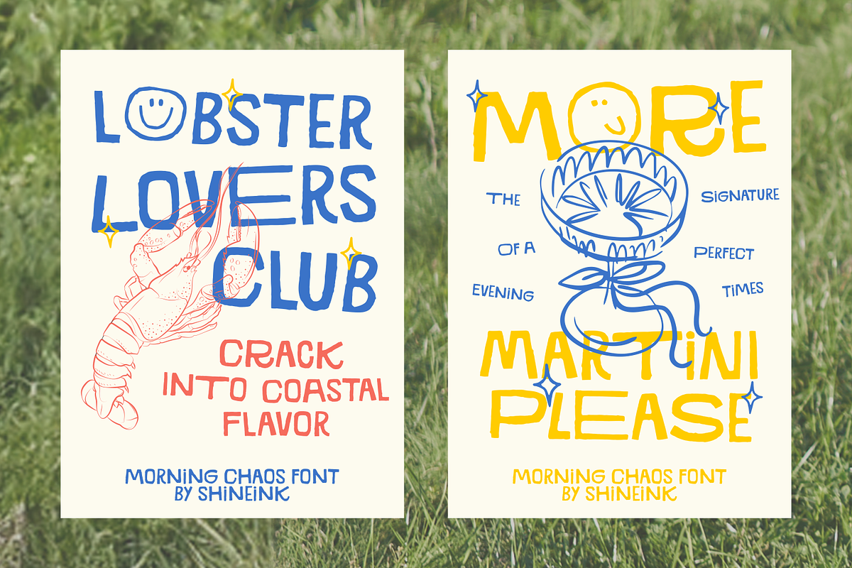 Morning Chaos - Quirky Typeface, a Handwritten Font by shineink.designlab (Photo 5 of 10)