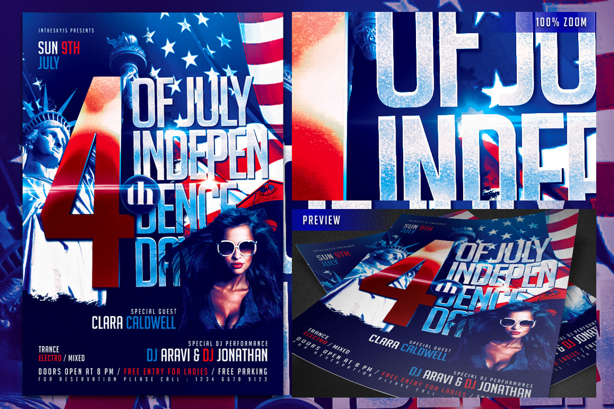 July 4th Independence Day Flyer, a Flyer Template by InTheSky15 (Photo 3 of 3)