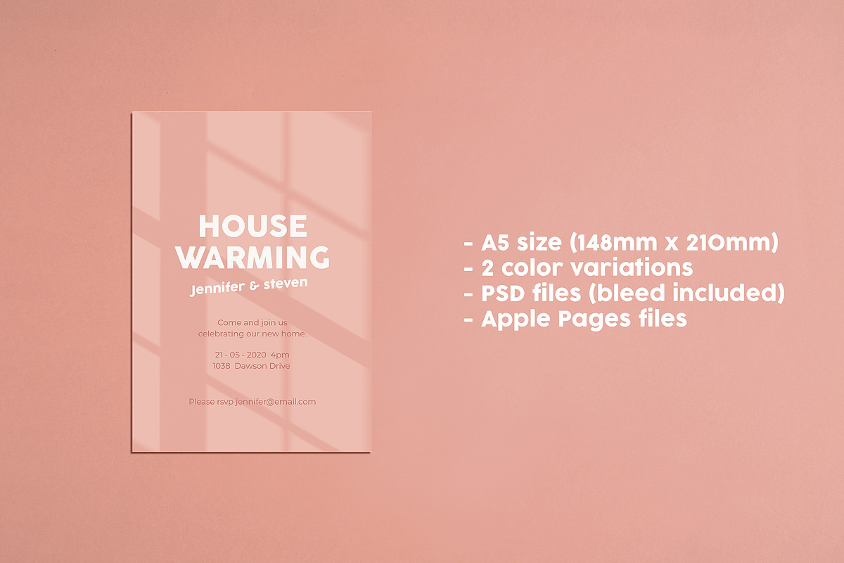 Modern housewarming invitation card, an Invitation Template by studioflashback (Photo 3 of 4)
