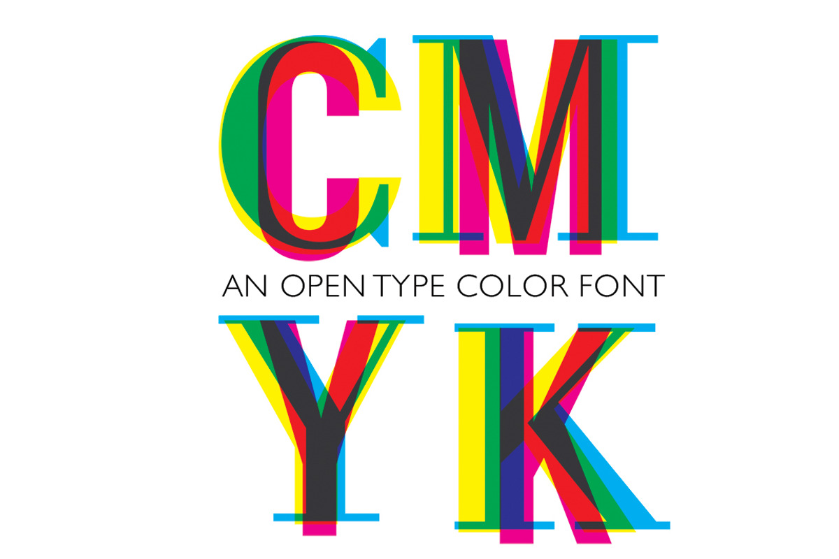 CMYK - OTF colour font
