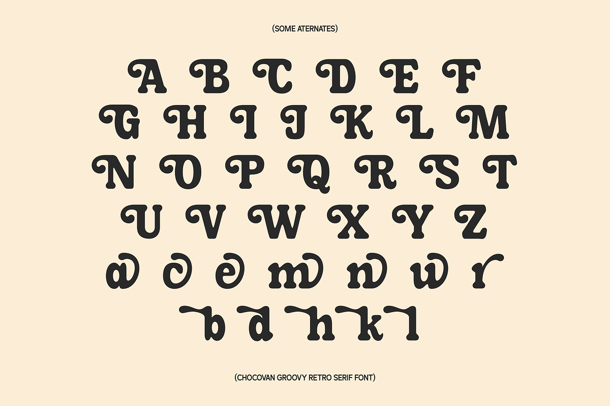 Chocovan Groovy — Retro Groovy Serif, a Serif Font by Claymoon Lab (Photo 7 of 8)