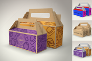 Gable Food Box Carrier Mockup #01, a Cups & Container Mockup by Option 4 Design (Thumbnail 4 of 4)