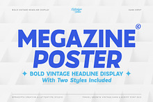 Megazine Poster Bold Vintage Display