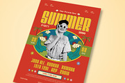 Retro Summer Music Festival Flyer, a Flyer Template by megarez (Thumbnail 3 of 3)