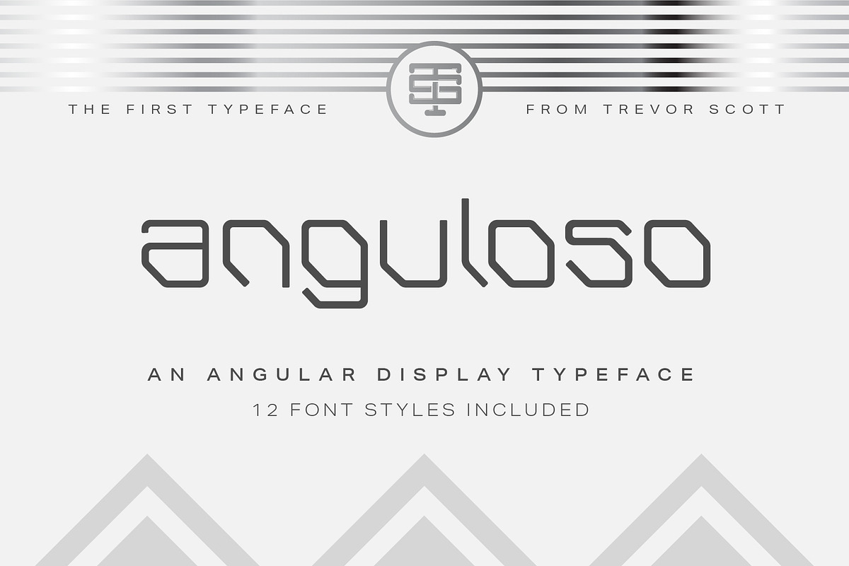 Anguloso - Angular Display Typeface, a Sans Serif Font by Lateral Design (Photo 1 of 6)