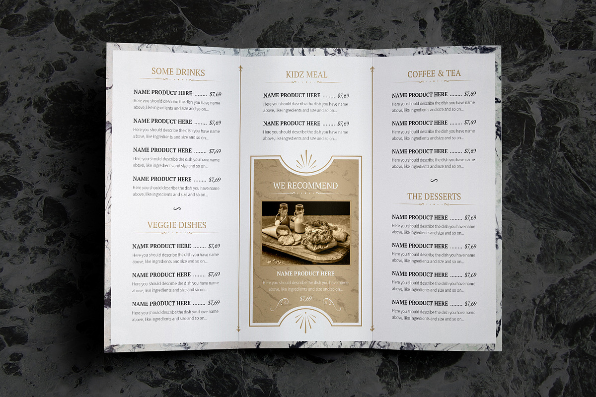 Classy Food Menu 7 Template, a Brochure Template by Luuqas Design (Photo 6 of 16)