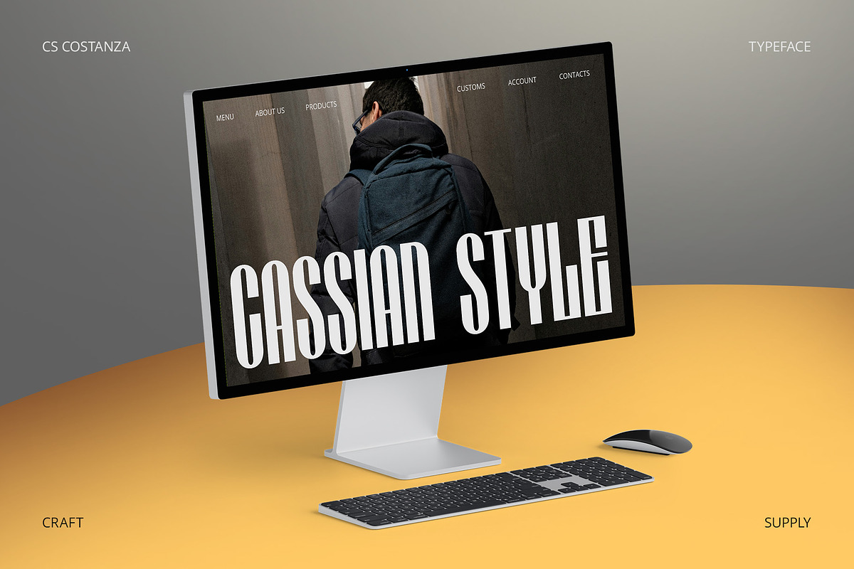 CS Costanza – Condensed Font, a Sans Serif Font by Craft Supply Co. (Photo 2 of 8)